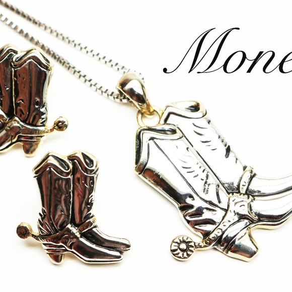 VINTAGE Monet Western Style Necklace & Earrings - Picture 8 of 8